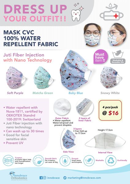 Cartoon Dental Mask (4pcs/Pk)